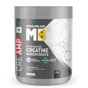 MuscleBlaze Micronised Creatine Monohydrate CreAMP Powder Unflavoured